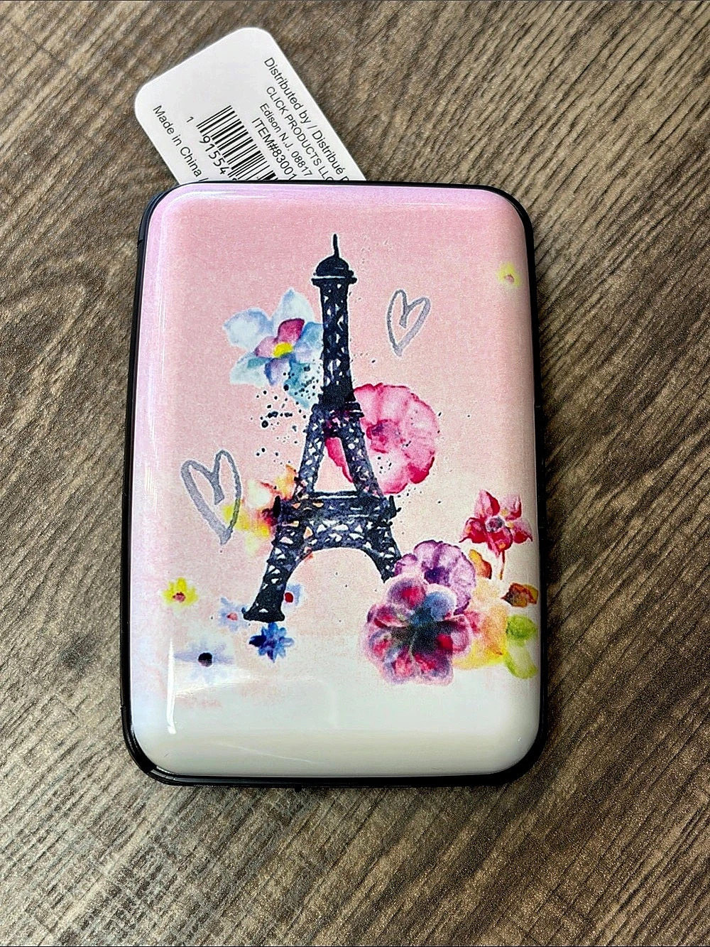 🔥5 for $25🔥Z Tech Pink Eiffel Tower Aluminum Wallet